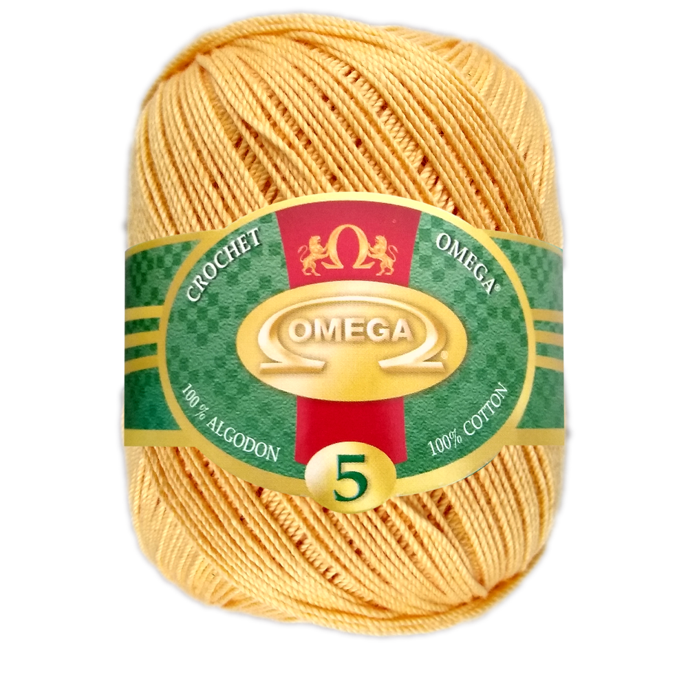 Crochet 5, marca Omega, PAQUETE con 5 madejas de 50g