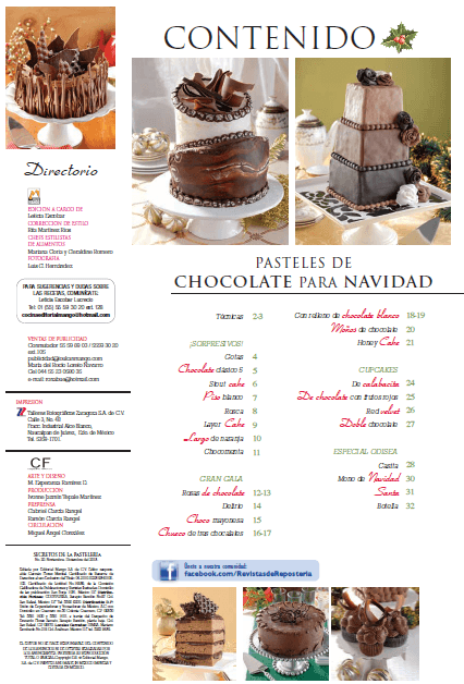 Secretos de la PastelerÌ_a Casera 20 - Pasteles de chocolate para Navidad - Formato Digital - ToukanMango
