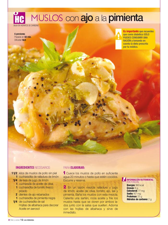 Vivir y Comer con Diabetes 09 - Todo con Pollo Saludable y Delicioso - Formato Digital