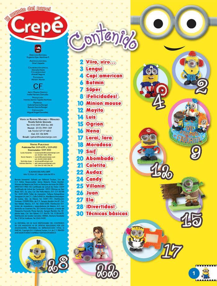 El Mundo del Papel Crep̩ 67 - Minions para tus fiestas - Formato Digital - ToukanMango