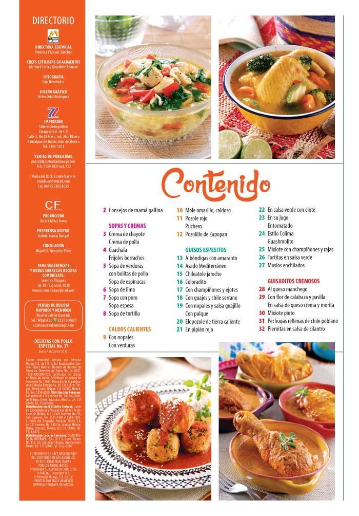 Delicias con Pollo Especial 37 - 40 recetas, cremas, caldos, sopas y guisos - Formato Digital - ToukanMango