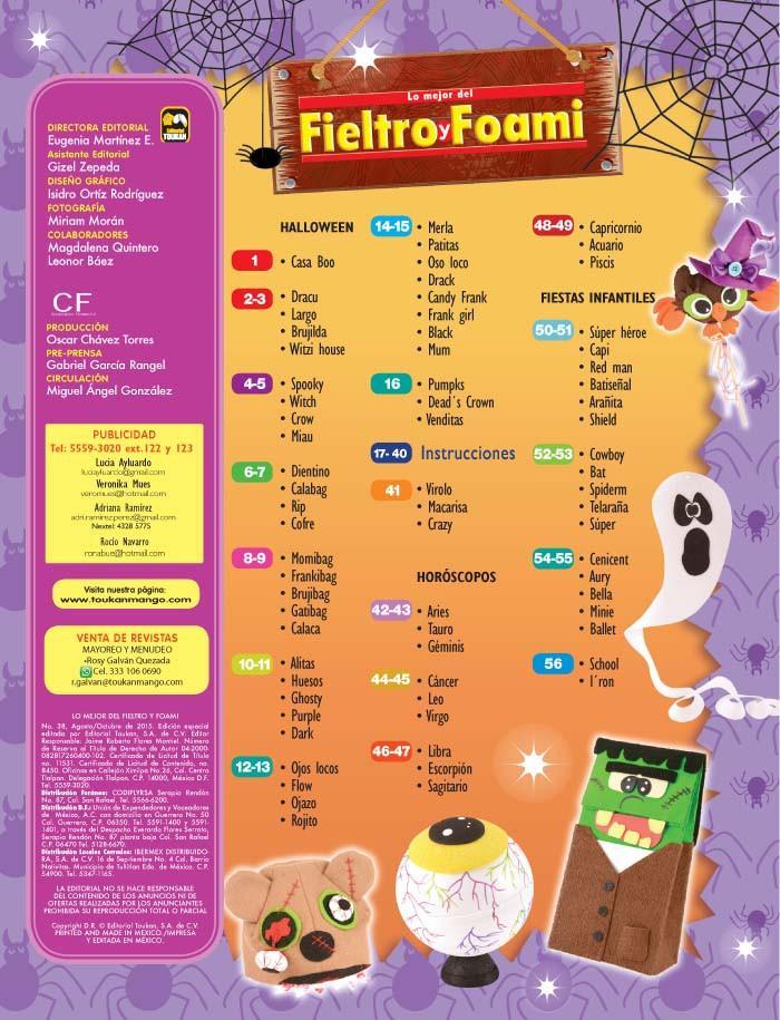 Fieltro y Foami Especial 38 - Halloween - Formato Digital - ToukanMango