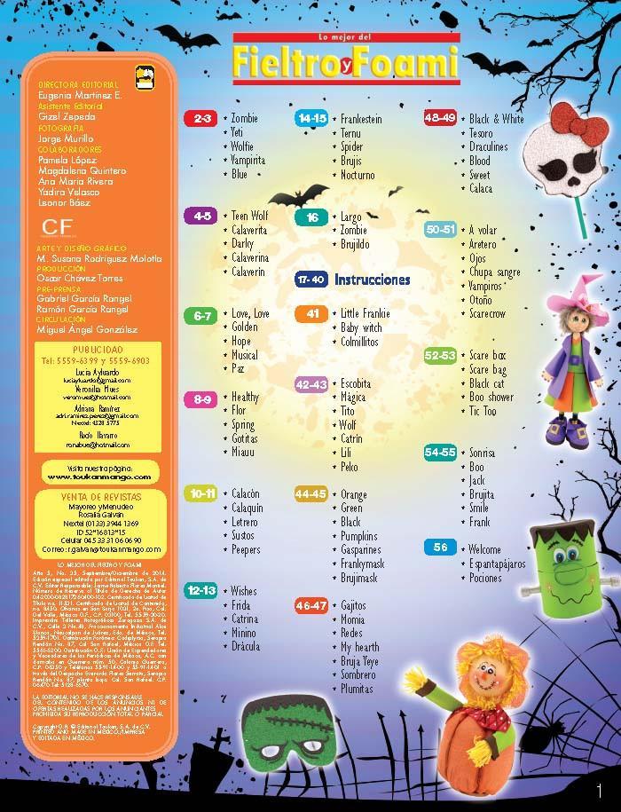 Revista Fieltro y Foami no. 35 - Halloween - Formato Digital - ToukanMango