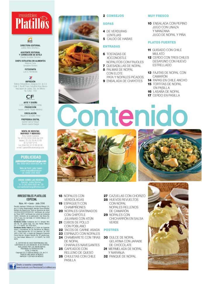 Irresistibles Platillos Especial 44 - Todo con Nopal - Formato Digital - ToukanMango