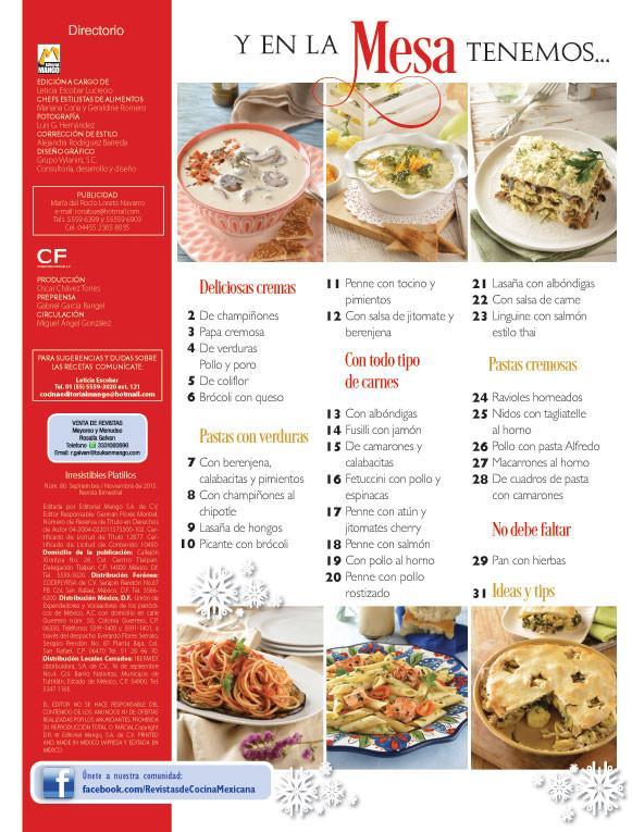 Irresistibles Platillos 80 - Pastas ideales para Navidad - Formato Digital - ToukanMango