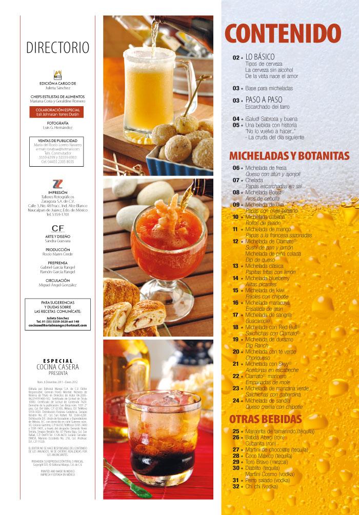 Cocina Casera Presenta 8 - Micheladas, Botanitas y Otras Bebidas - Formato Digital - ToukanMango