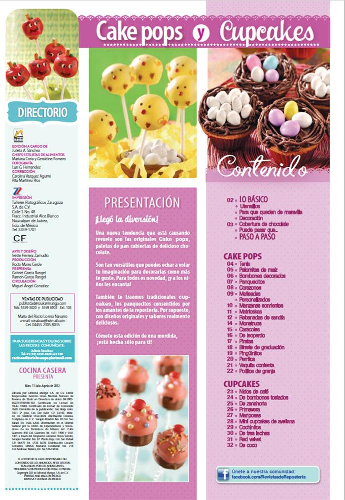 Cocina Casera Presenta 11 - Cake Pops y Cupcakes - Formato Digital - ToukanMango