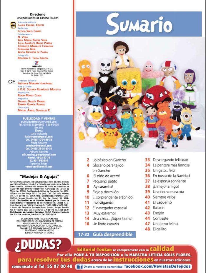 Madejas y Agujas 116 - Amigurumis - Formato Digital - ToukanMango