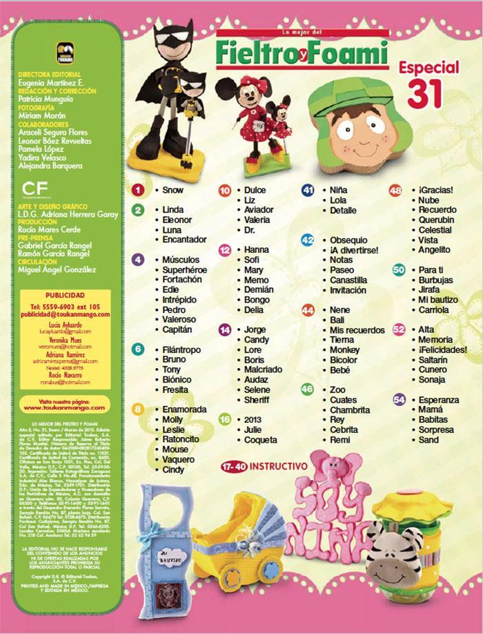 Fieltro y Foami Especial 31 - Fiestas infantiles y Baby Shower - Formato Digital - ToukanMango