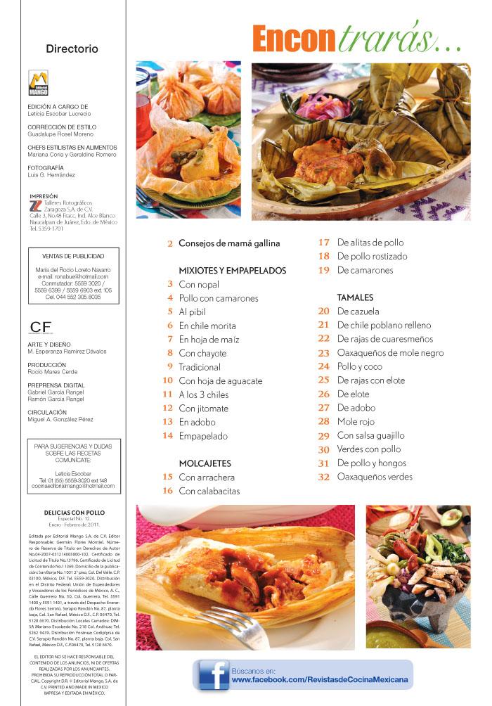 Delicias con Pollo Especial 12 - Mixiotes, Molcajetes y Tamales - Formato Digital - ToukanMango