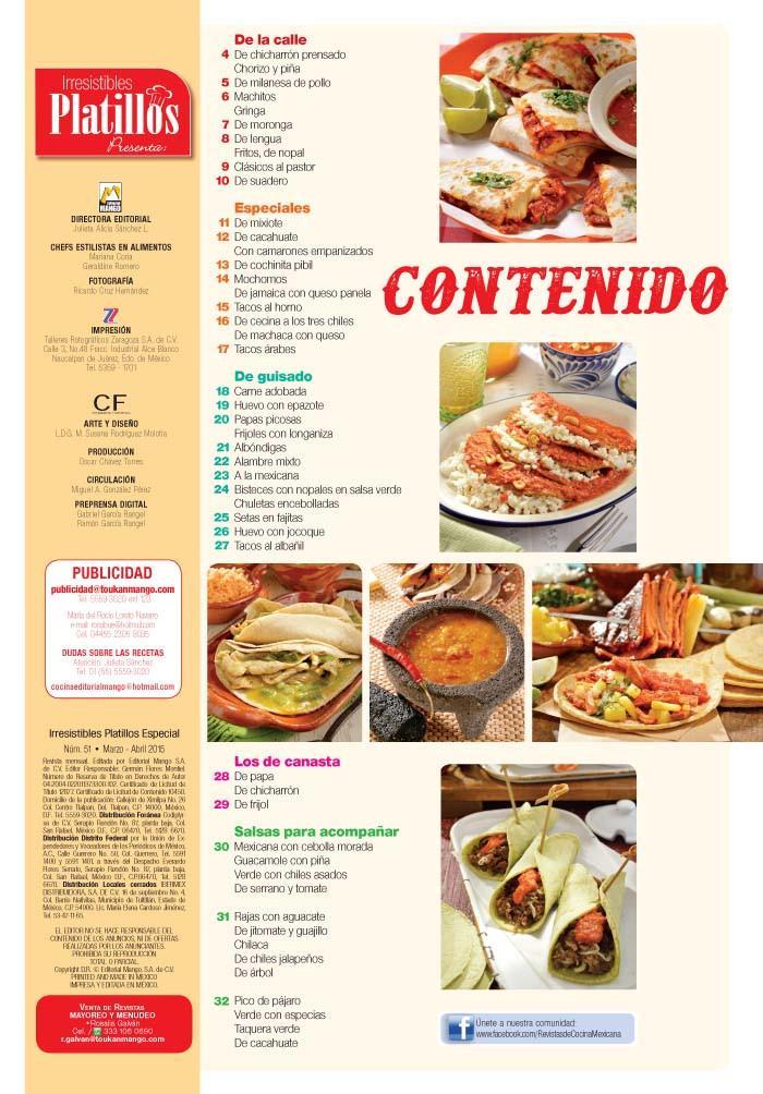Irresistibles Platillos Especial 51 - Festival de Tacos - Formato Digital - ToukanMango