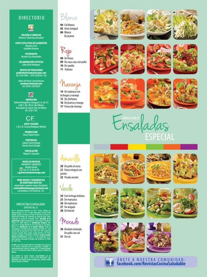 Irresistibles Ensaladas Especial 32 - Alimentos aliados para perder peso - Formato Digital - ToukanMango