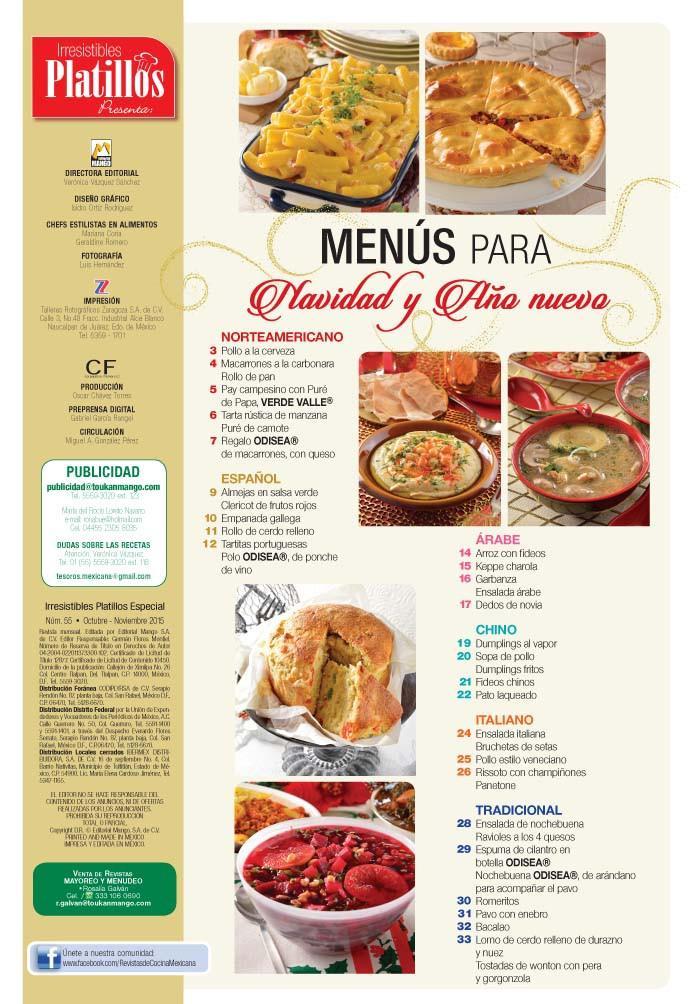 Irresistibles Platillos Especial 55 - Men̼s para Navidad y A̱o nuevo - Formato Digital - ToukanMango