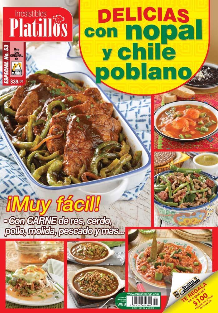 Irresistibles Platillos Especial 53 - Delicias con nopal y chile poblano - Formato Digital - ToukanMango