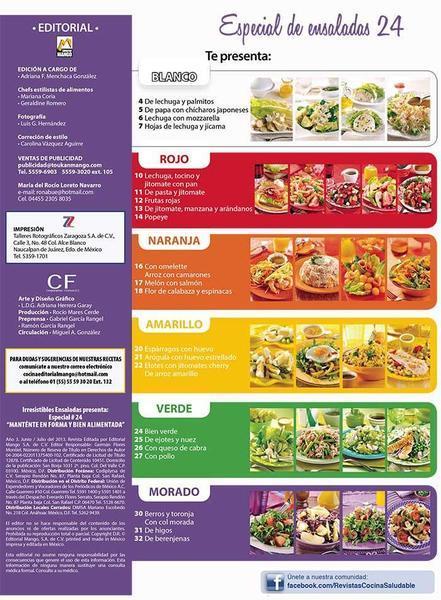 Irresistibles Ensaladas Especial 24 - Mant̩nte en forma y bien alimentada - Formato Digital - ToukanMango