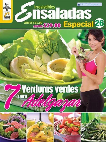 Irresistibles Ensaladas Especial 26 - 7 verduras verdes para adelgazar - Formato Digital - ToukanMango