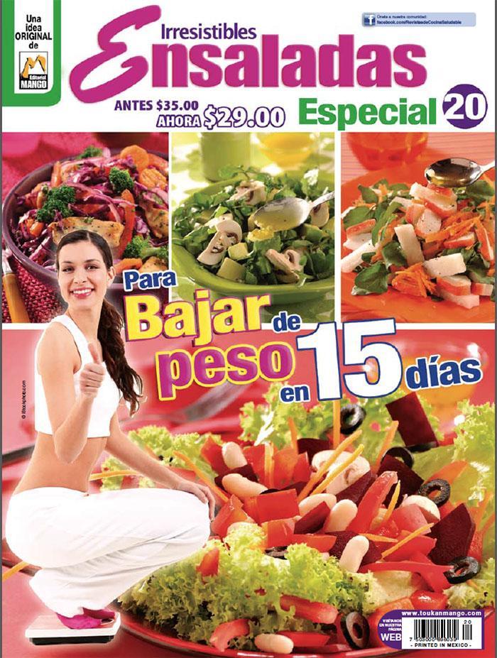 Irresistibles Ensaladas Especial 20 - Para bajar de peso en 15 dÌ_as- Formato Digital - ToukanMango