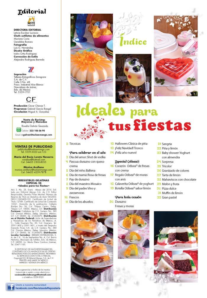 Irresistibles Gelatinas Especial No. 28 - Ideales para tus fiestas - Formato Digital - ToukanMango