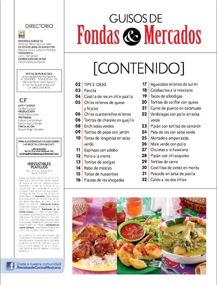 Irresistibles Platillos 70 - Guisos de fondas & mercados - Formato Digital - ToukanMango