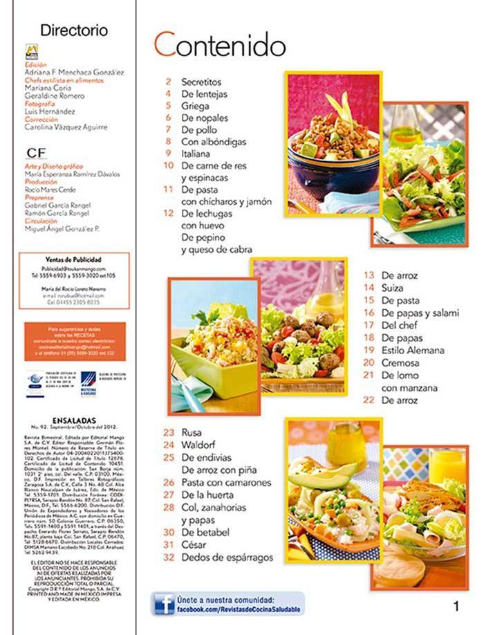 Revista Irresistibles Ensaladas no. 92 - Tradicionales y 100% saludables - Formato Impreso - ToukanMango
