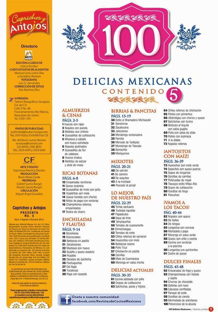 Caprichos y Antojos Presenta 5 - 100 Delicias Mexicanas - Formato Digital - ToukanMango