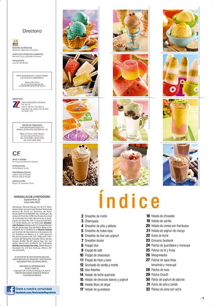 Revista Maravillas de la Reposteria Especial no. 22 - Smoothies, Frapp̩s, Helados y Paletas - Formato Impreso - ToukanMango