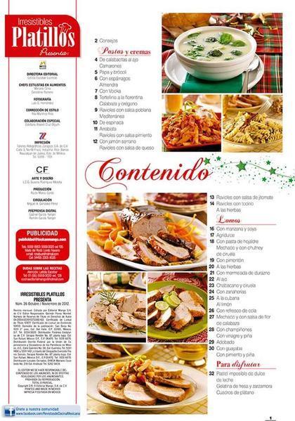 Irresistibles Platillos Especial 26 - Lomos, pastas y cremas - Formato Digital - ToukanMango
