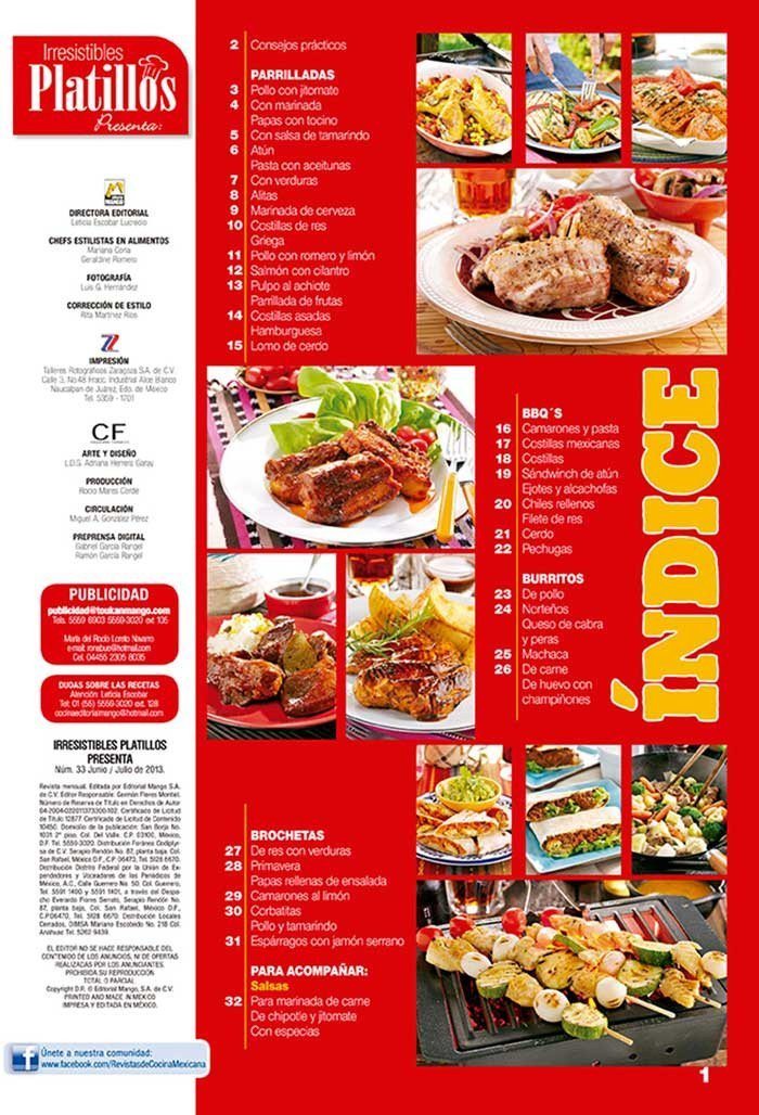 Irresistibles Platillos Especial 33 - Parrilladas y barbacoas Burritos y Brochetas - Formato Digital - ToukanMango