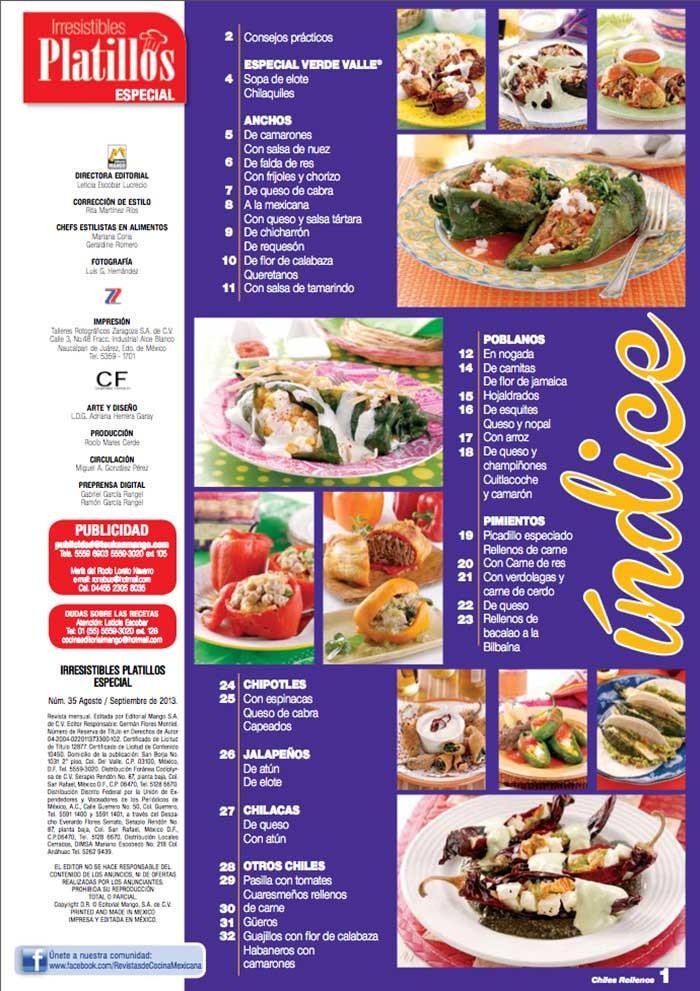 Irresistibles Platillos Especial 35 - Chiles rellenos - Formato Digital - ToukanMango