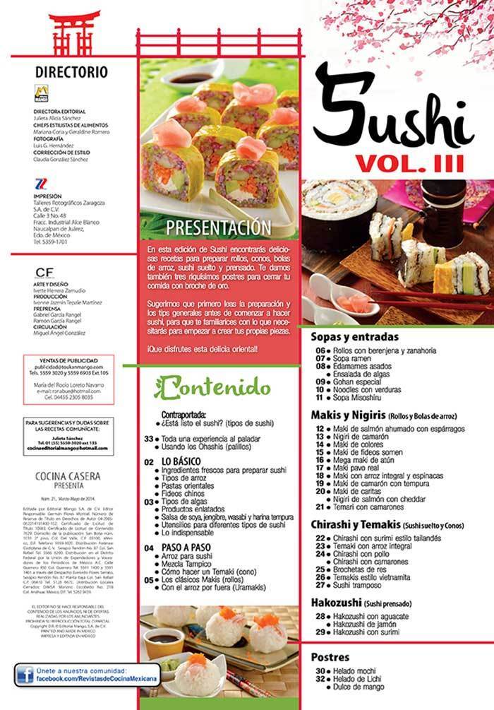 Cocina Casera Presenta 21 - Sushi paso a paso - Formato Digital - ToukanMango