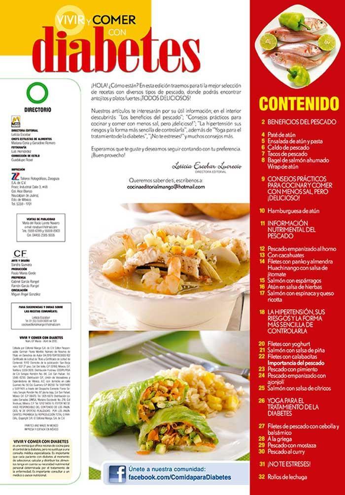 Revista Vivir y Comer con Diabetes no. 7 - Delicias con Pescado - Formato Impreso - ToukanMango