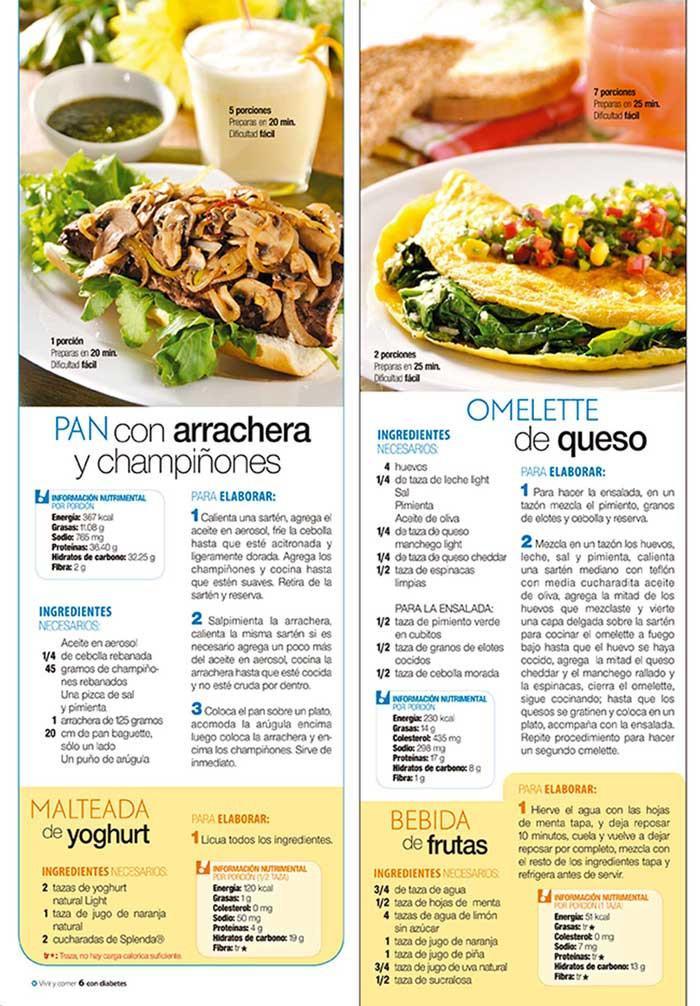 Revista Vivir y Comer con Diabetes no. 8 - Menus Completos - Formato Impreso - ToukanMango