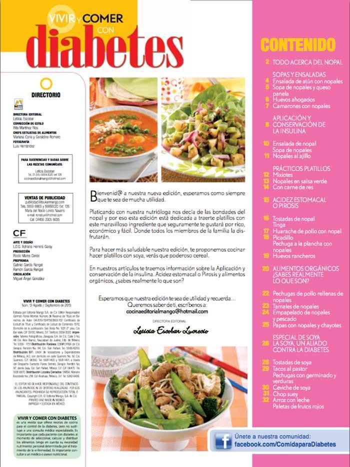 Vivir y Comer con Diabetes 13 - Platillos con Nopal - Formato Digital - ToukanMango