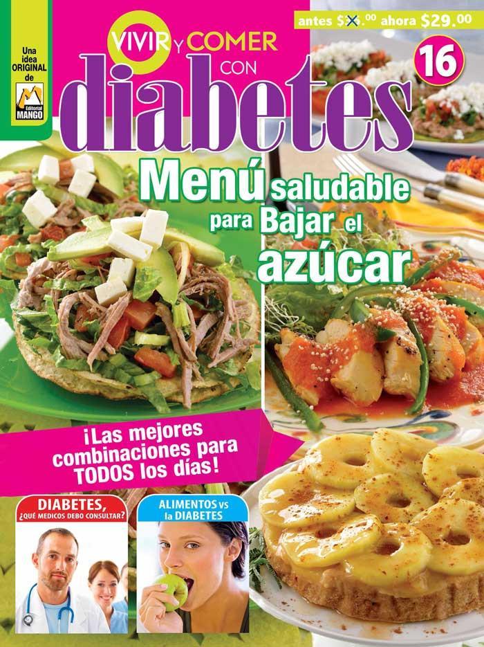Vivir y Comer con Diabetes 16 - Men̼ saludable para bajar el az̼car - Formato Digital - ToukanMango