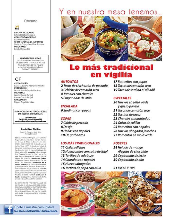 Irresistibles Platillos 73 - Lo mÌÁs tradicionales de Vigilia - Formato Digital - ToukanMango
