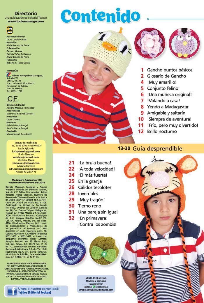 Madejas y Agujas 118 - Gorros de fantasÌ_a - Formato Digital - ToukanMango