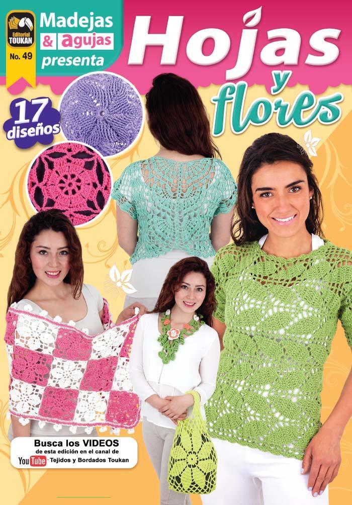 Madejas y Agujas Presenta 49 - Hojas y flores - Formato Digital - ToukanMango