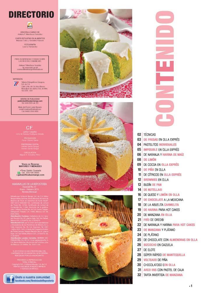Maravillas de la ReposterÌ_a Especial 47 - Pasteles prÌÁcticos - Formato Digital - ToukanMango