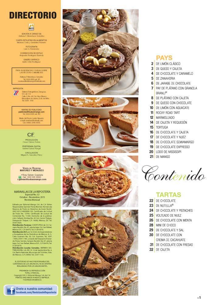 Maravillas de la ReposterÌ_a Especial 52 - Pays y tartas con la lechera, cajeta y chocolate - Formato Digital - ToukanMango