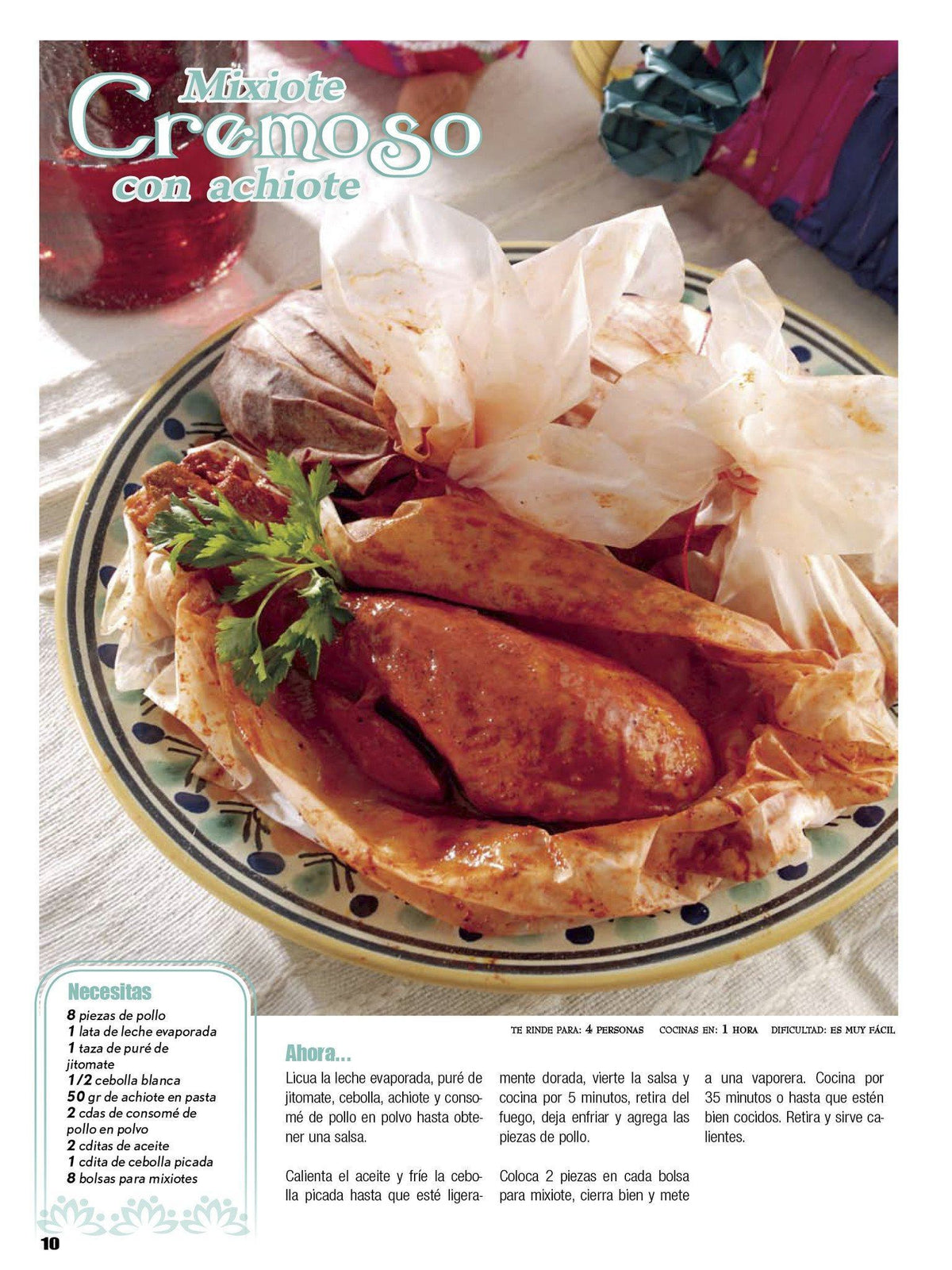 Delicias con Pollo Especial 19 - Mixiotes molcajetes y empapelados - Formato Digital - ToukanMango