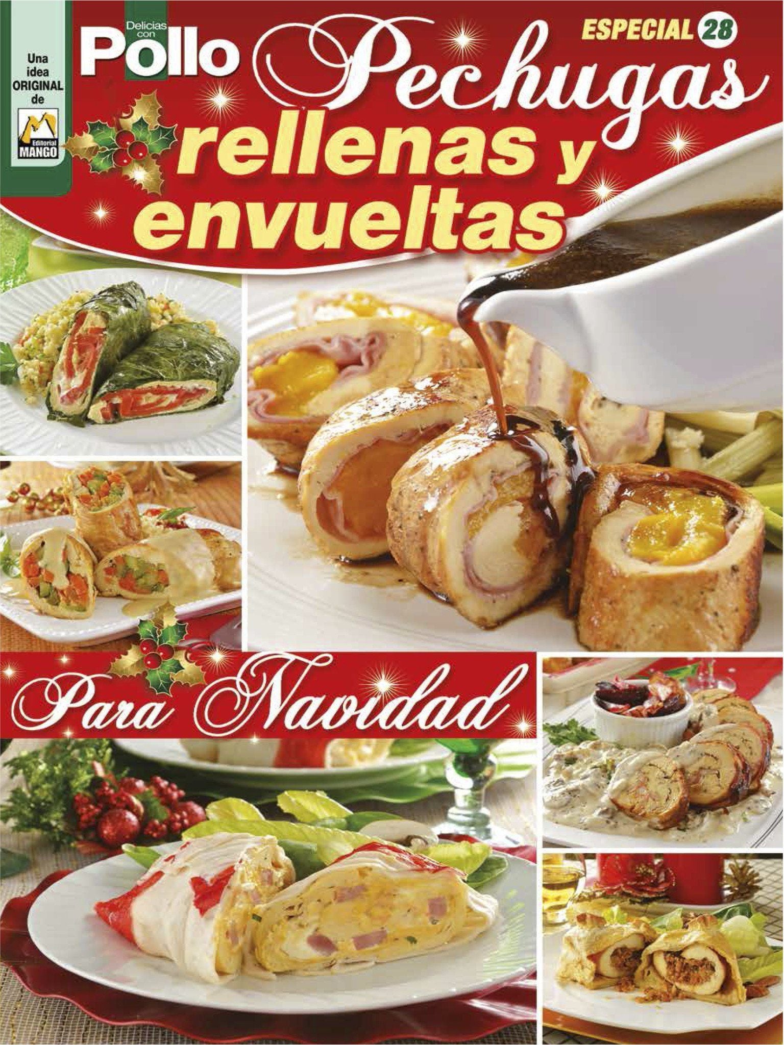 Delicias con Pollo Especial 28 - pechugas rellenas y envueltas para Navidad - Formato Digital - ToukanMango