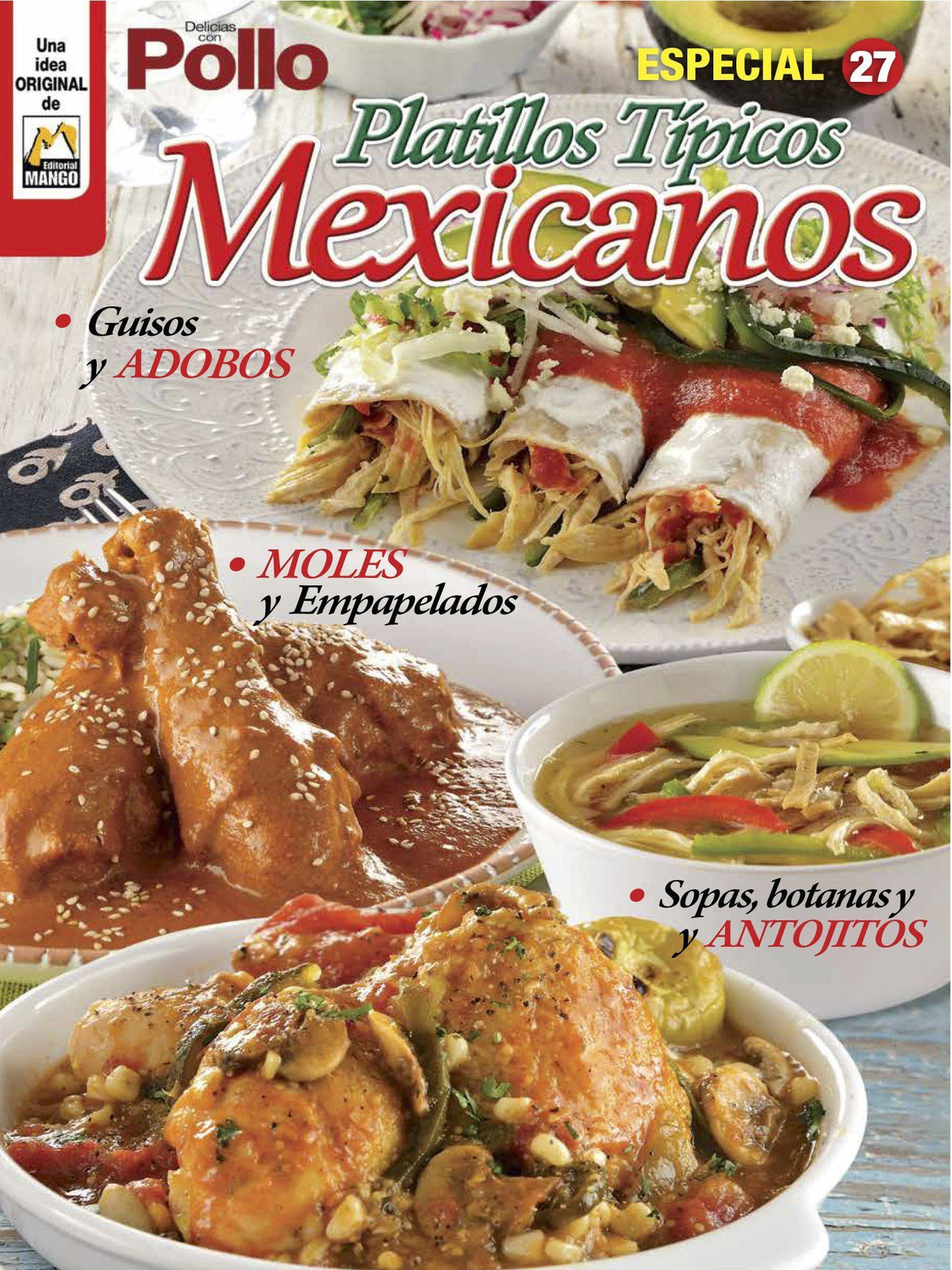 Delicias con Pollo Especial 27 - platillos tÌ_picos mexicanos - Formato Digital - ToukanMango