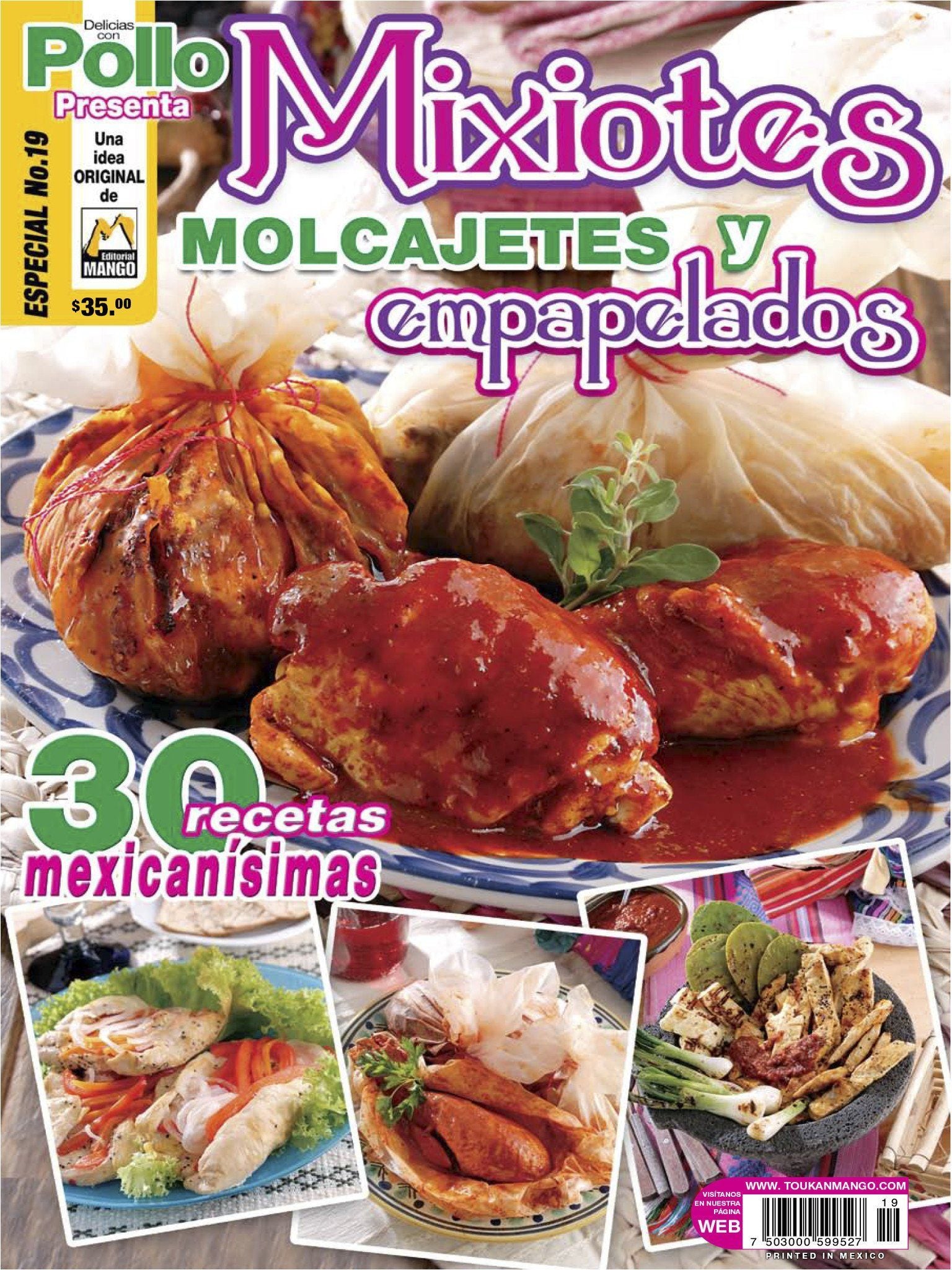 Delicias con Pollo Especial 19 - Mixiotes molcajetes y empapelados - Formato Digital - ToukanMango