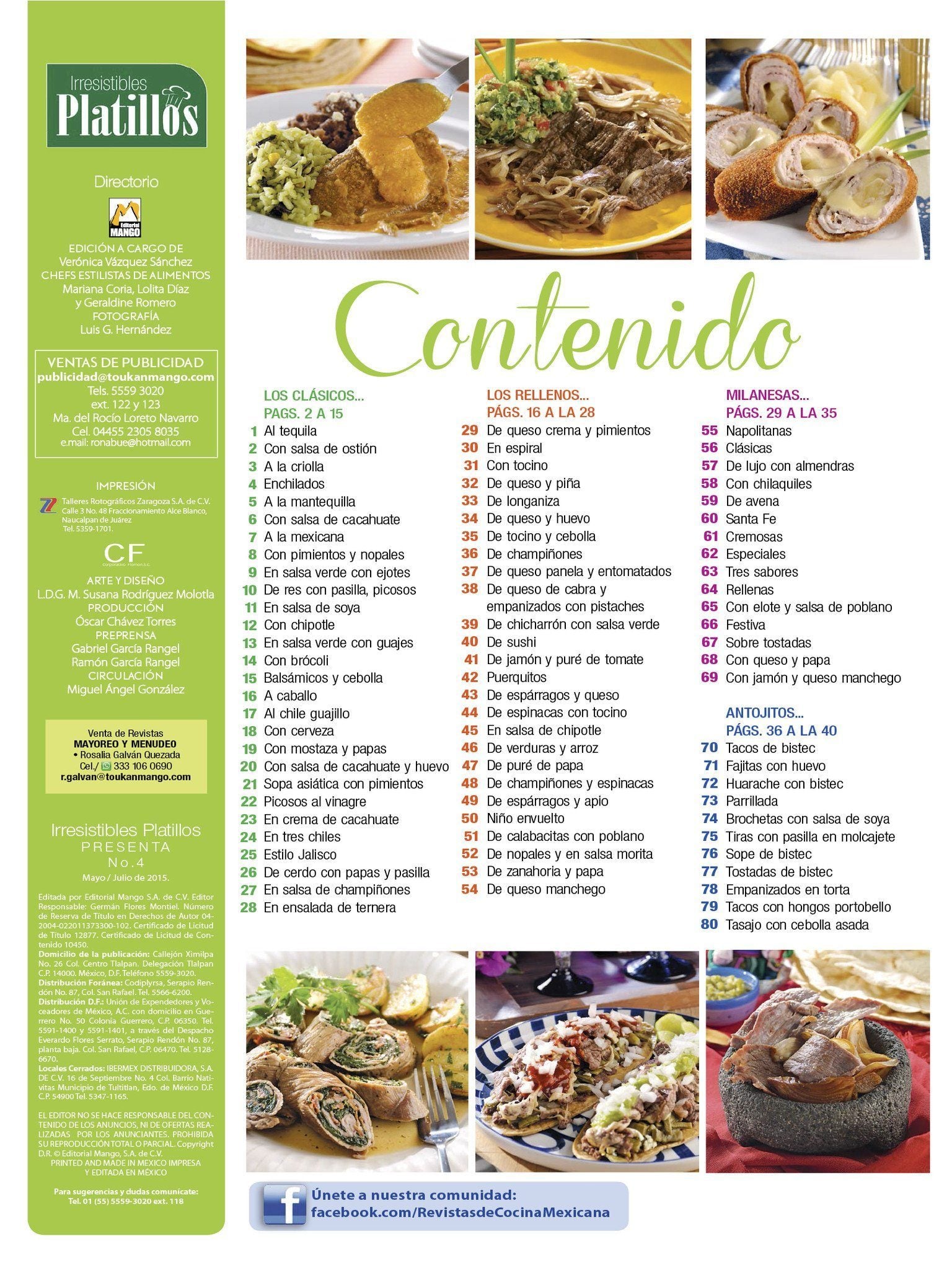 Irresistibles Platillos Presenta 4 - Bisteces, 80 maneras de prepararlos - Formato Digital - ToukanMango