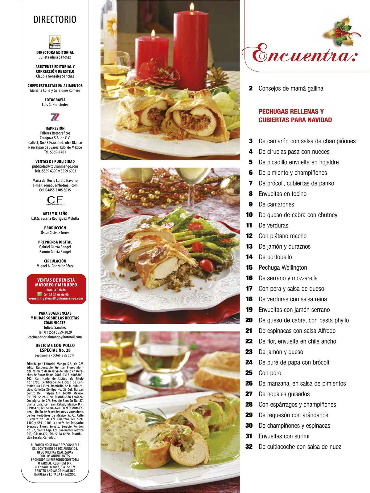 Delicias con Pollo Especial 28 - pechugas rellenas y envueltas para Navidad - Formato Digital - ToukanMango