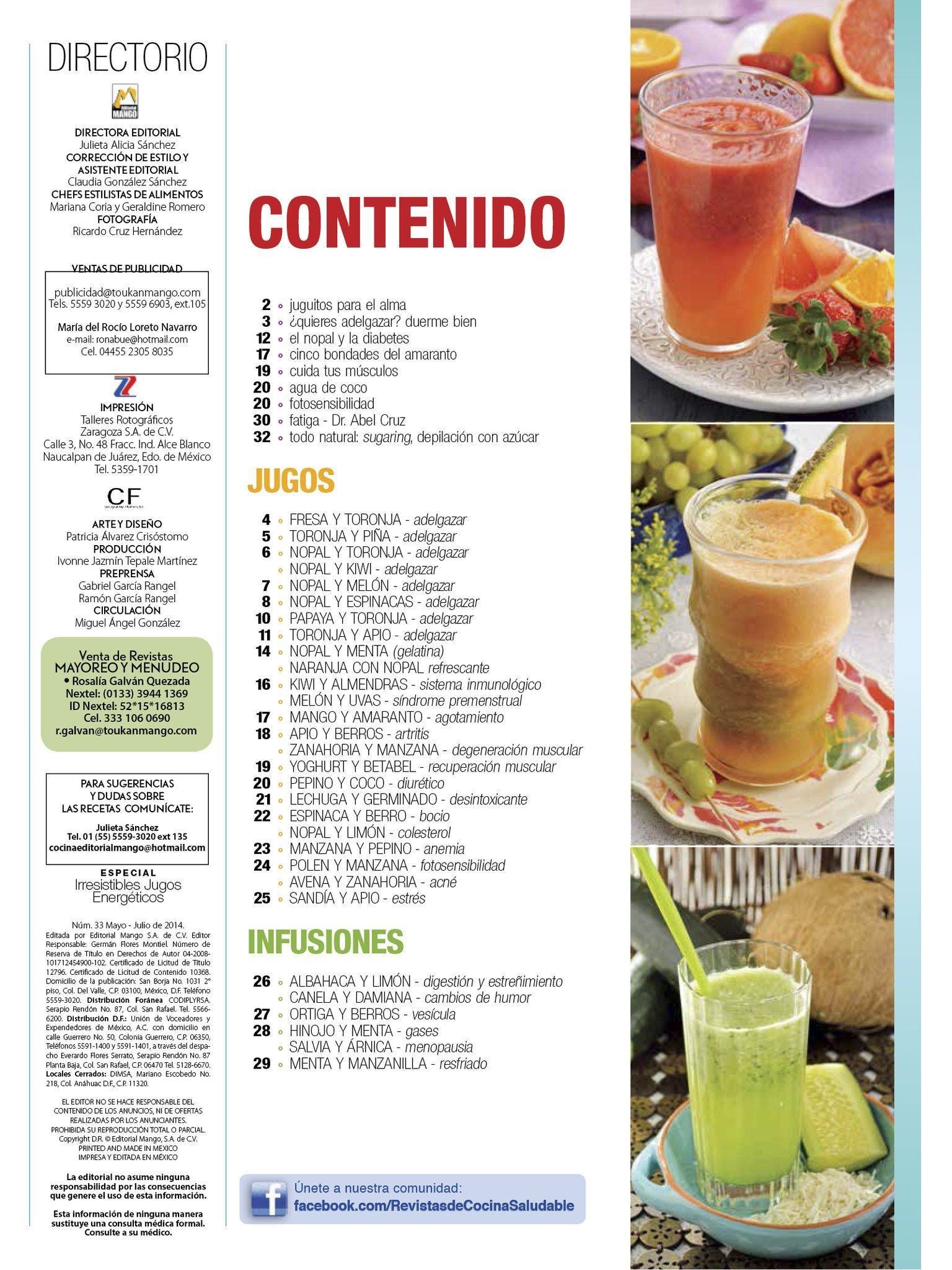 Irresistibles Jugos Especial 33 - Fuera kilos con toronja y nopal - Formato Digital - ToukanMango