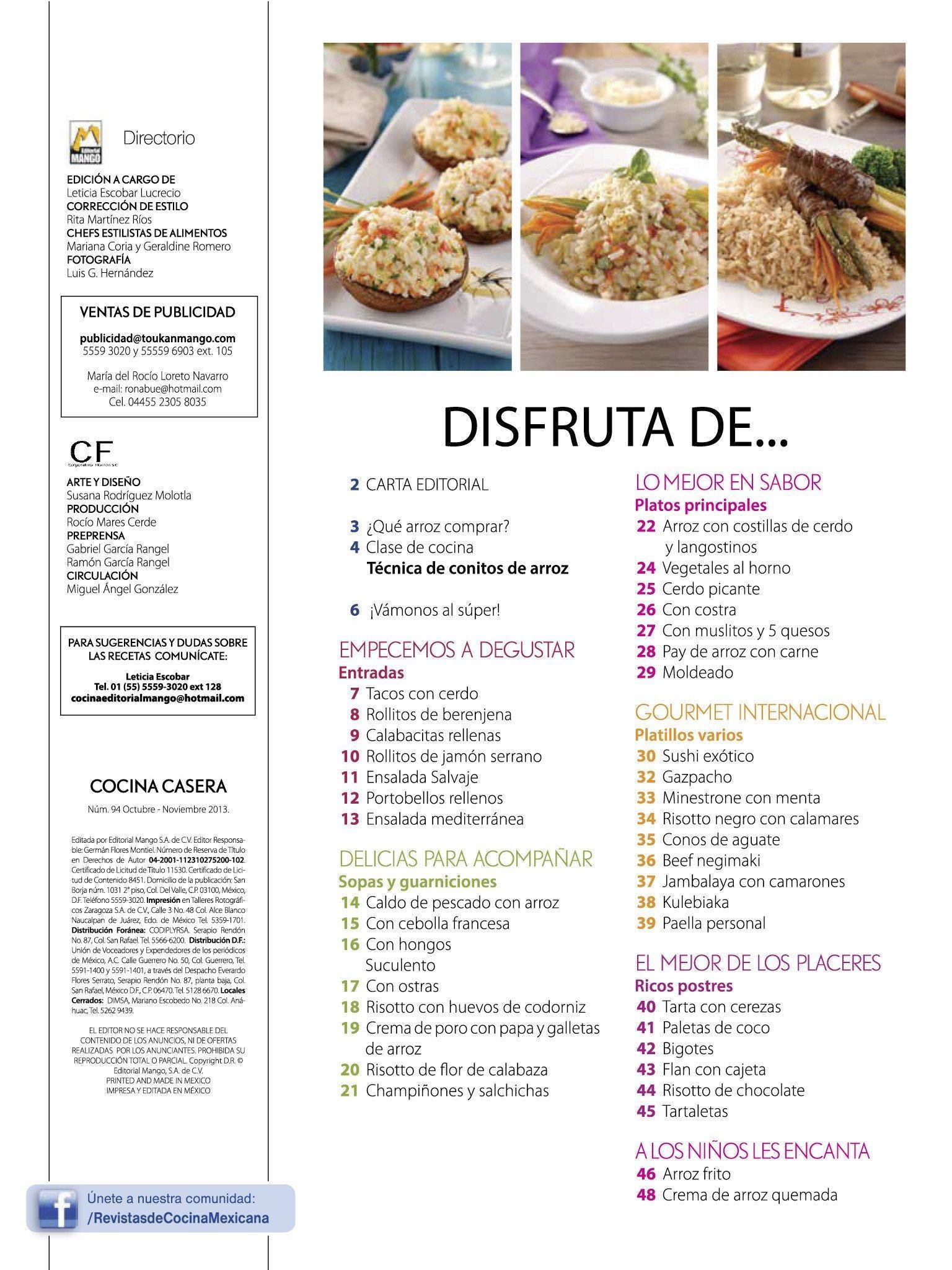 Cocina Casera 94 - Comida contemporÌÁnea con arroz - Formato Digital - ToukanMango