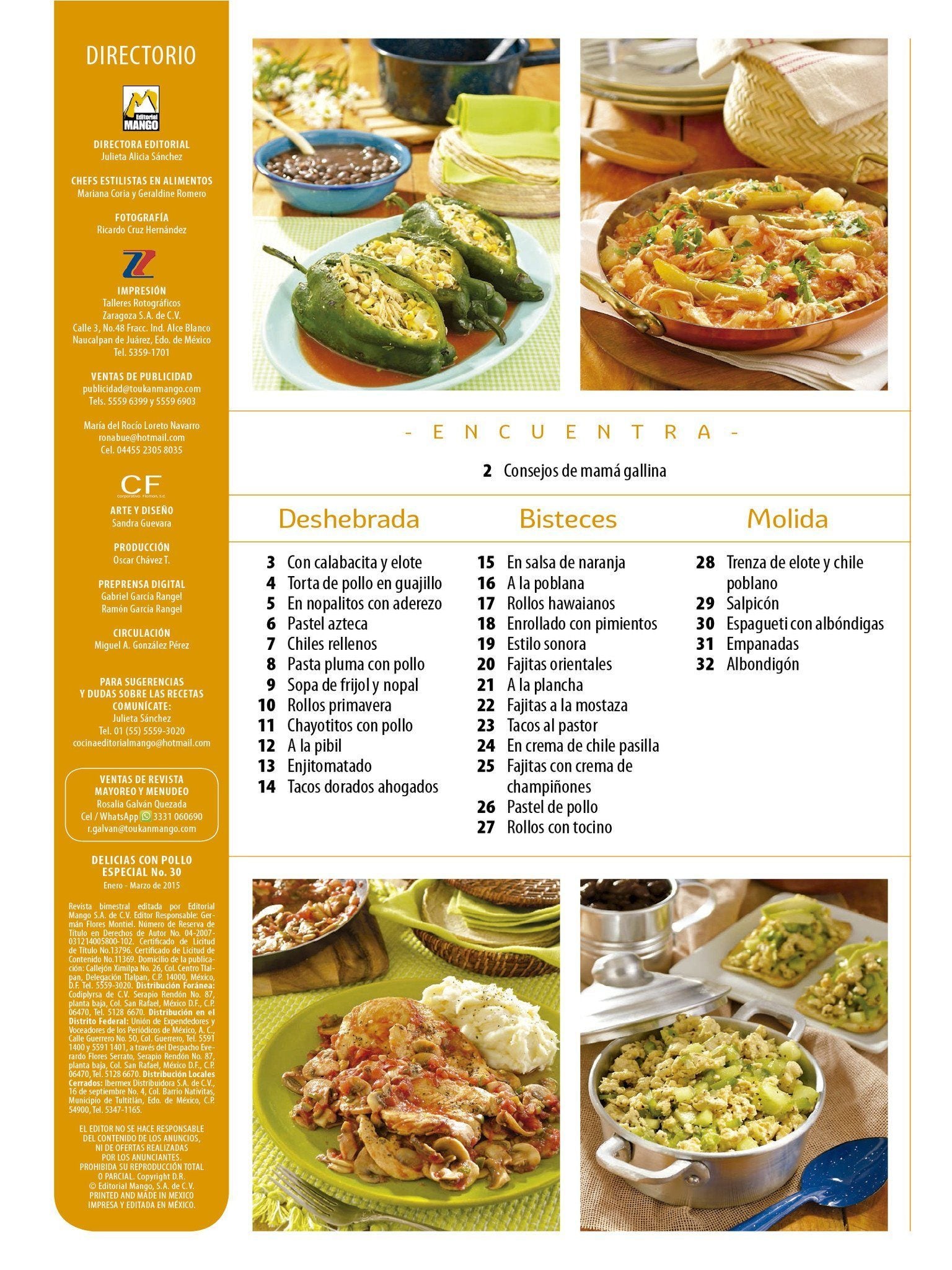 Delicias con Pollo Especial 30 - Molida, deshebrada y en bistec - Formato Digital - ToukanMango