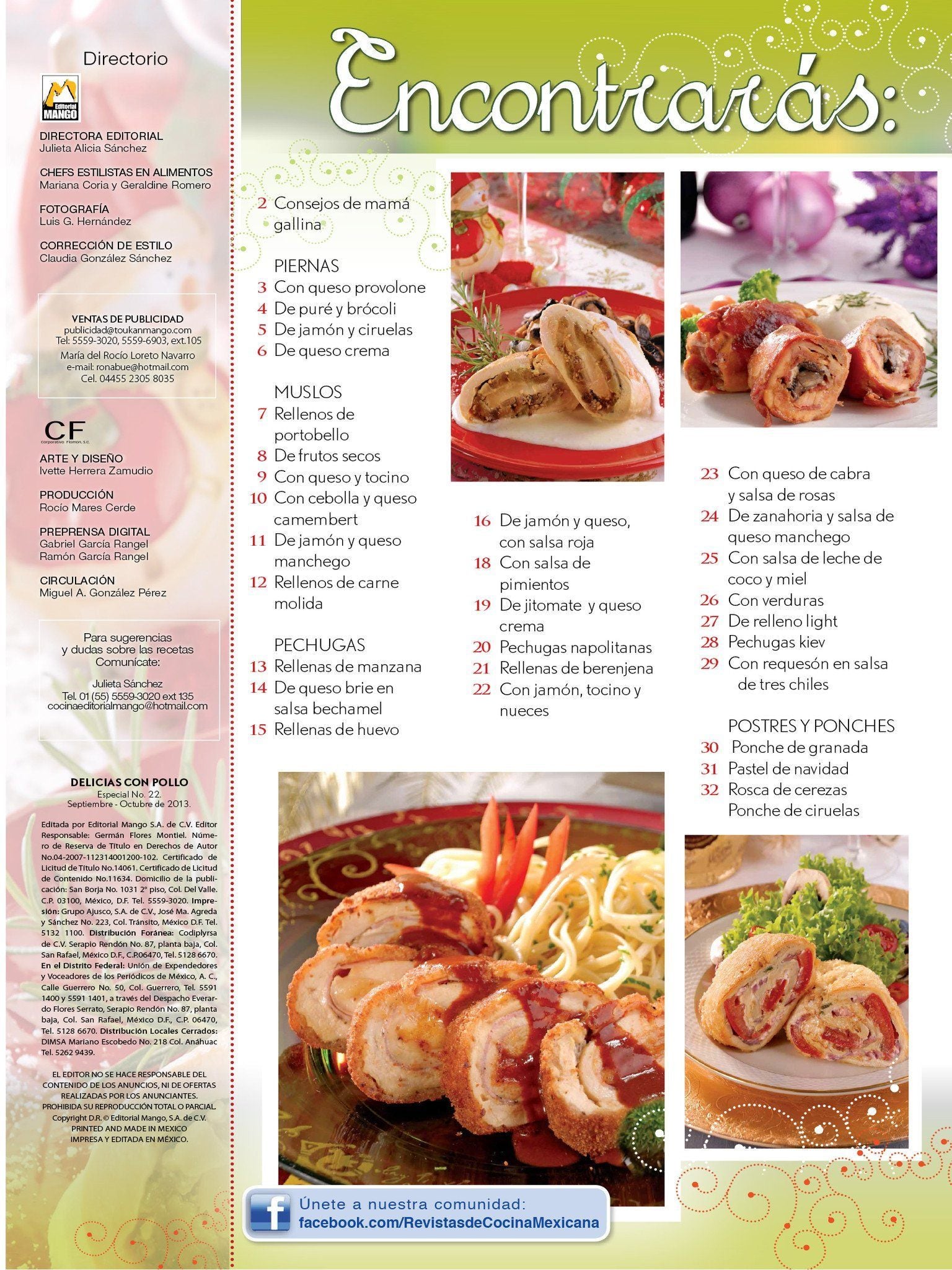Delicias con Pollo Especial 22 - Piernas, muslos y pechugas rellenas para Navidad - Formato Digital - ToukanMango