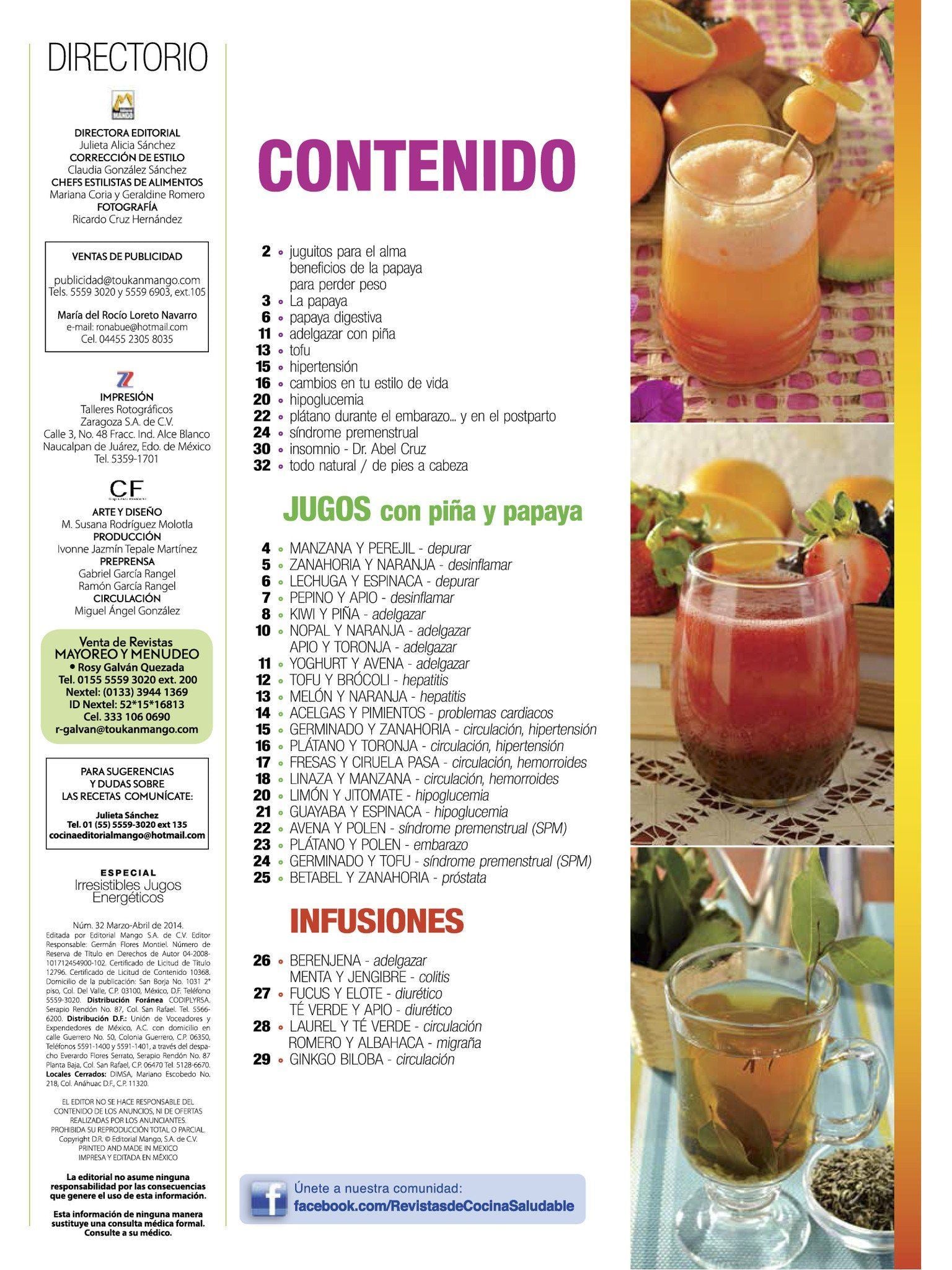 Irresistibles Jugos Especial 32 - Pi̱a y papaya para desinflamar - Formato Digital - ToukanMango